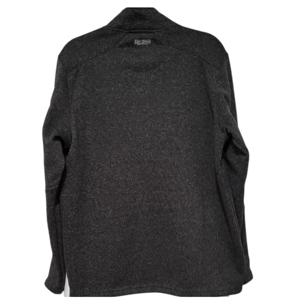 RedHead Men's Brown Sweater Henley Heathered Knit Heavy Pullover Jacket Large